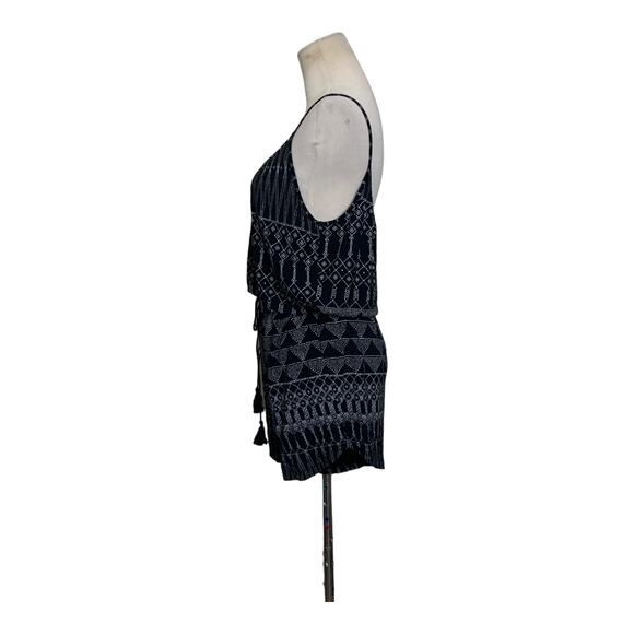 H&M black sleeveless elastic waist romper size Small - Picture 4 of 9